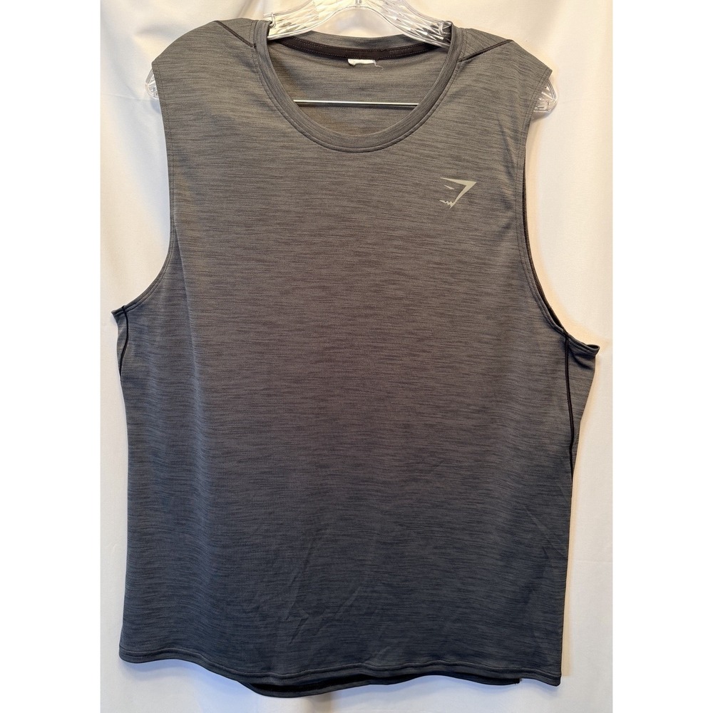 Gymshark Men's Sleeveless Arrival T-Shirt Size Large Gray Heather Workout Casual